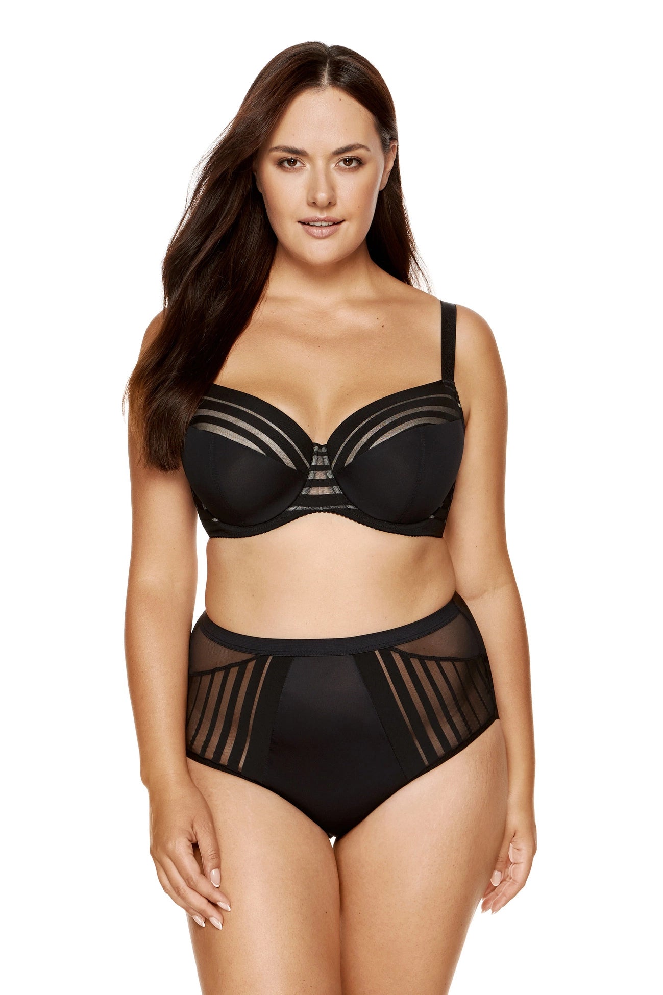 Luna padded striped bra black (Discount Group A) | Gorteks | MySalvio