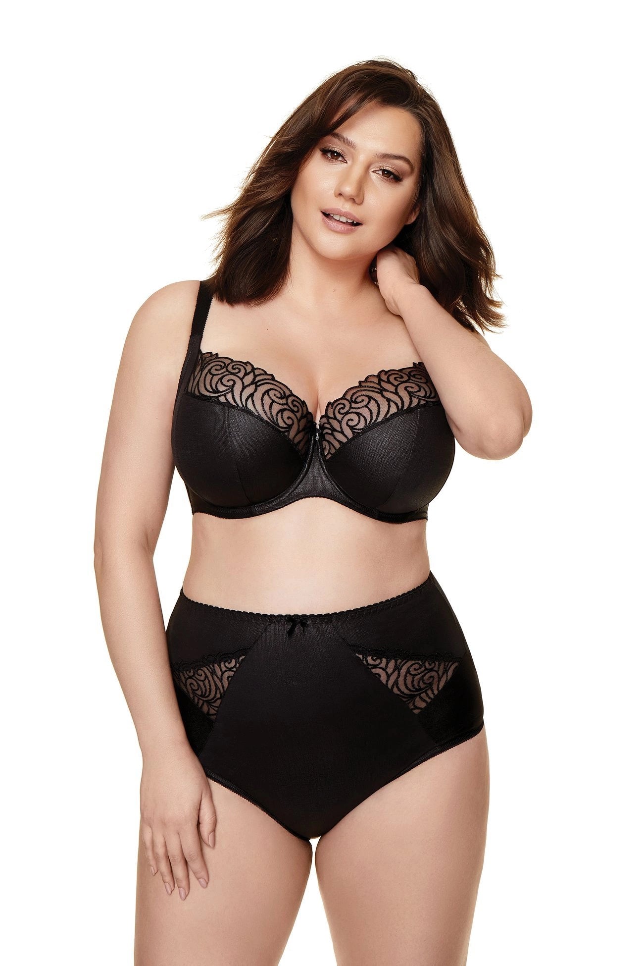 Onyx black soft bra with embroidery (Discount Group B) | Gorteks | MySalvio