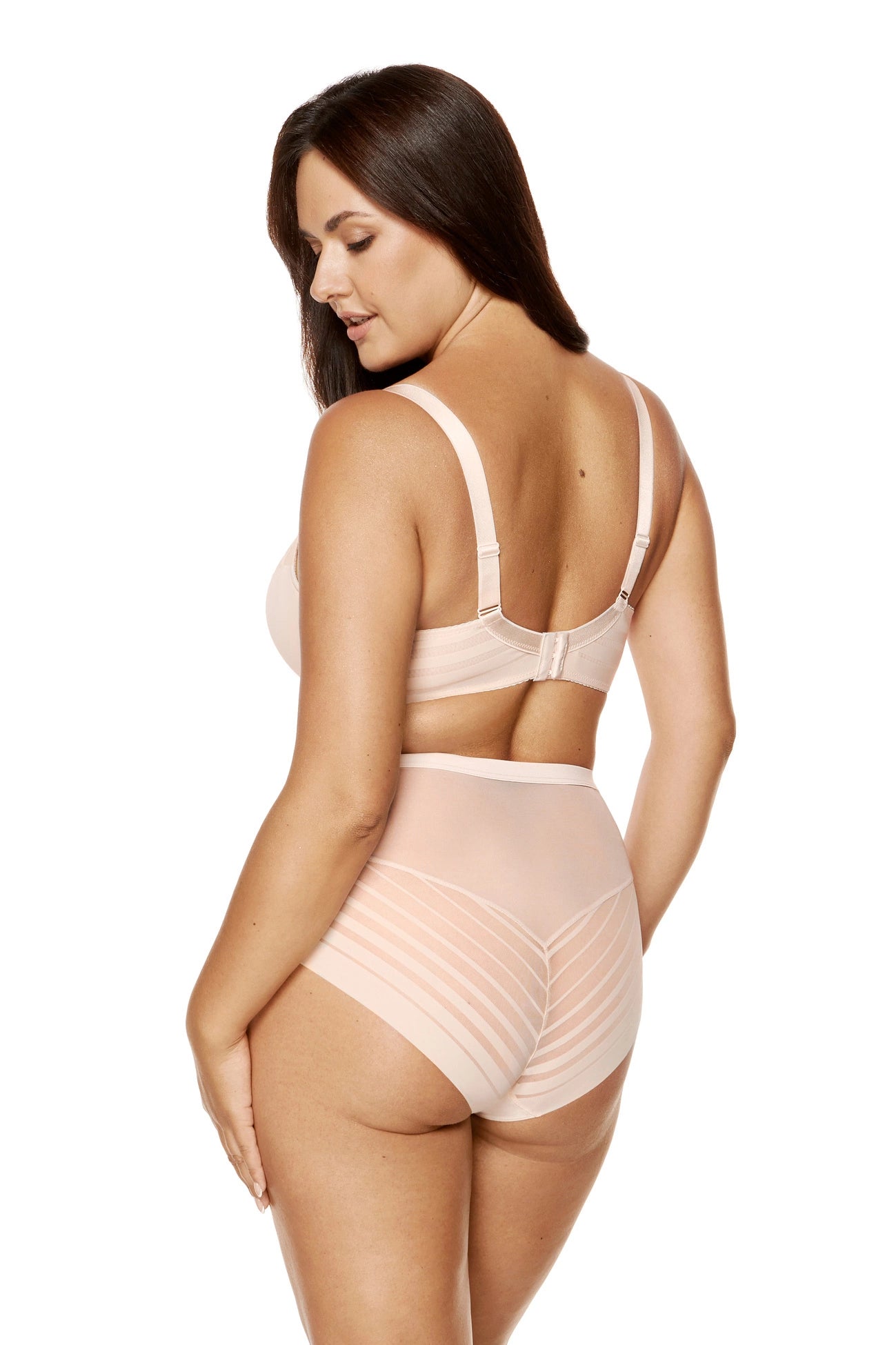 Luna padded striped bra beige (Discount Group A) | Gorteks | MySalvio