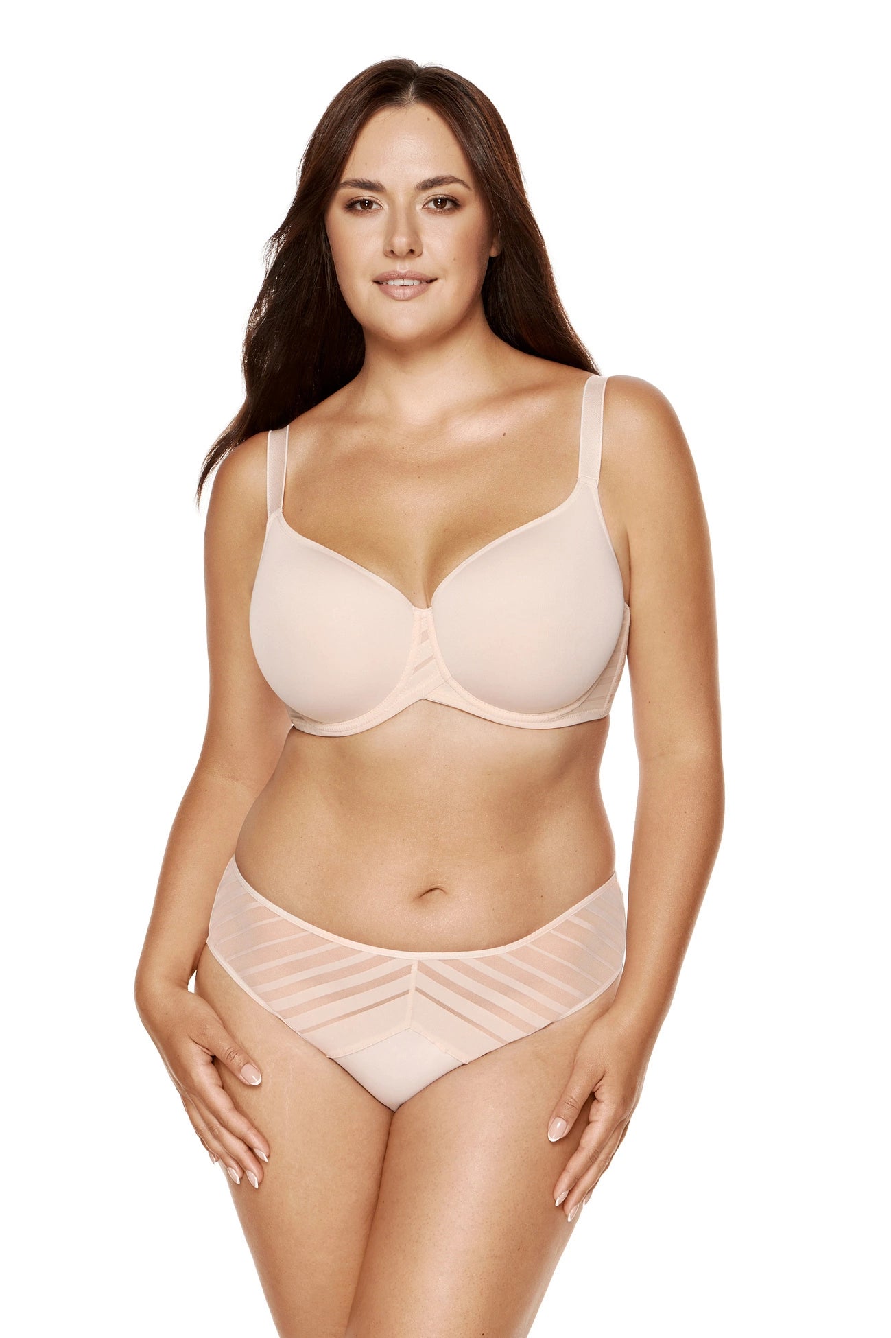 Luna smooth padded bra beige (Discount Group A) | Gorteks | MySalvio