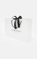 Decorative paper gift bag with ribbon (white) (Discount Group C) | Gorteks | MySalvio