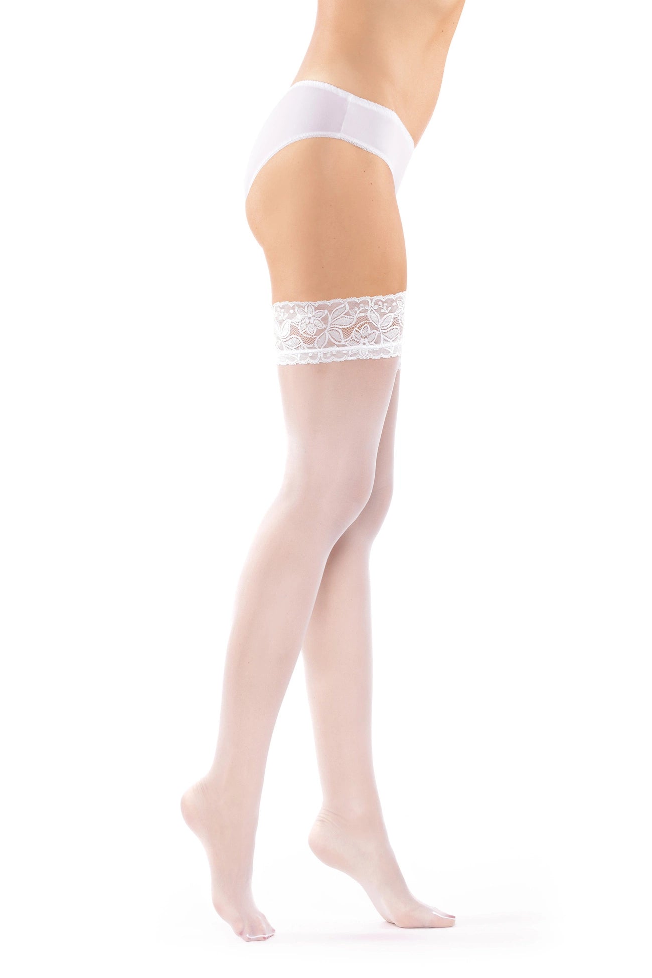 White stay-up stockings 20 DEN (Discount Group B) | Gorteks | MySalvio