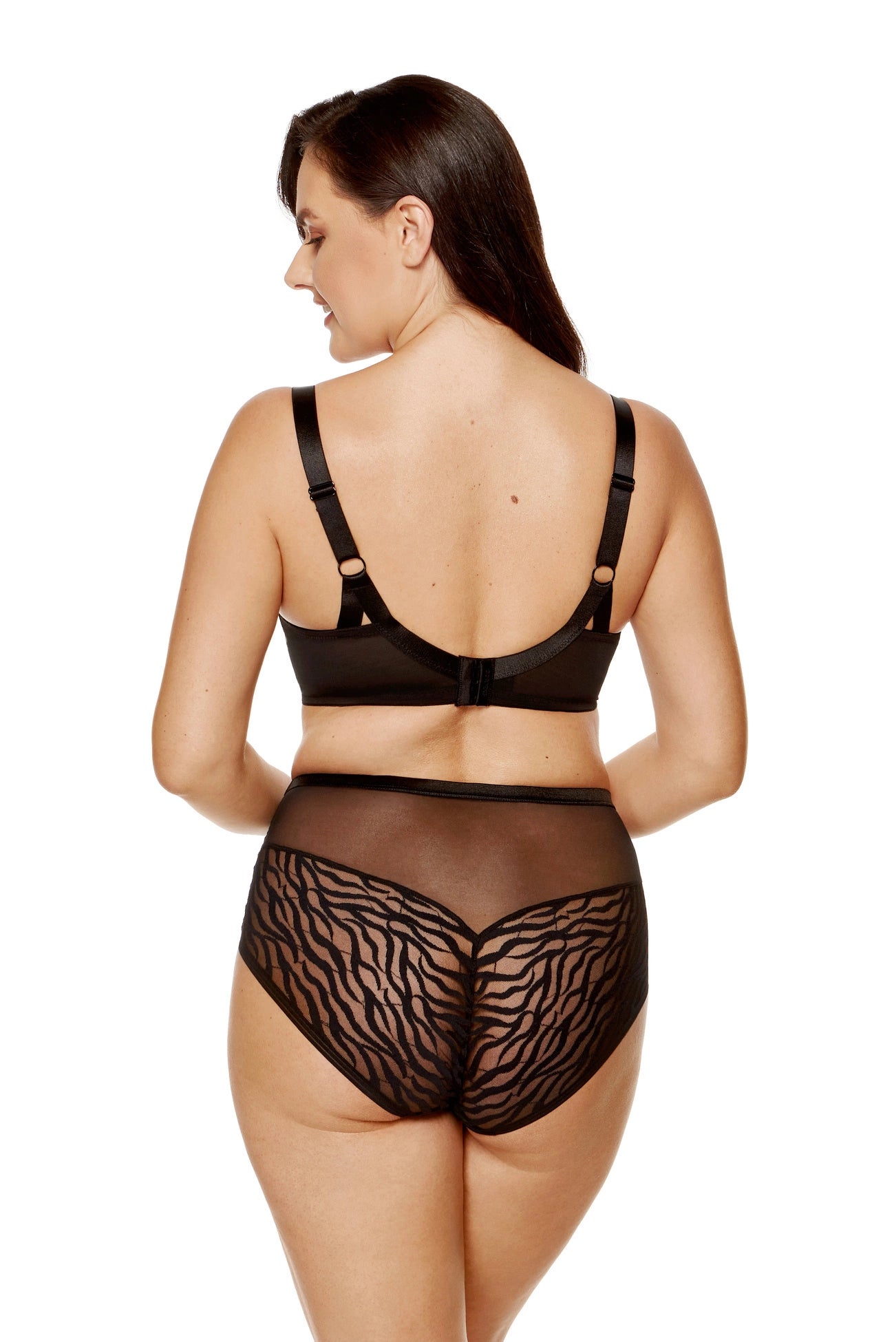 Serena soft non-wired bra (black-beige) (Discount Group A) | Gorteks | MySalvio