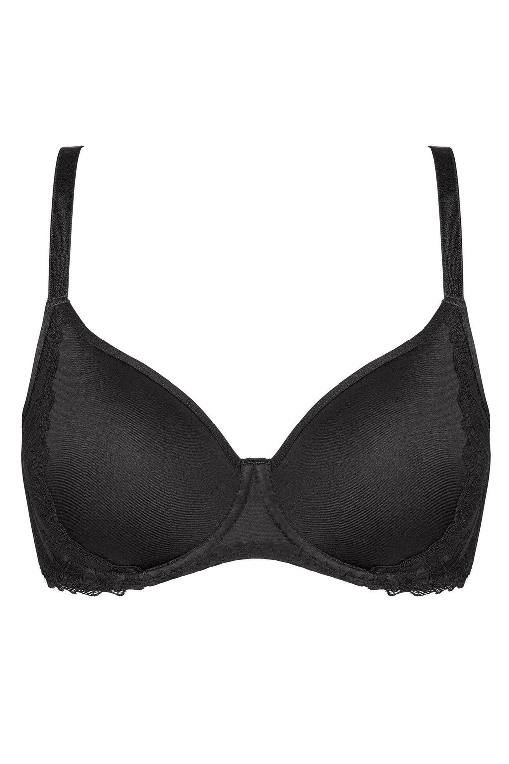 Eclipse black padded smooth bra with lace (Discount Group A) | Gorteks | MySalvio