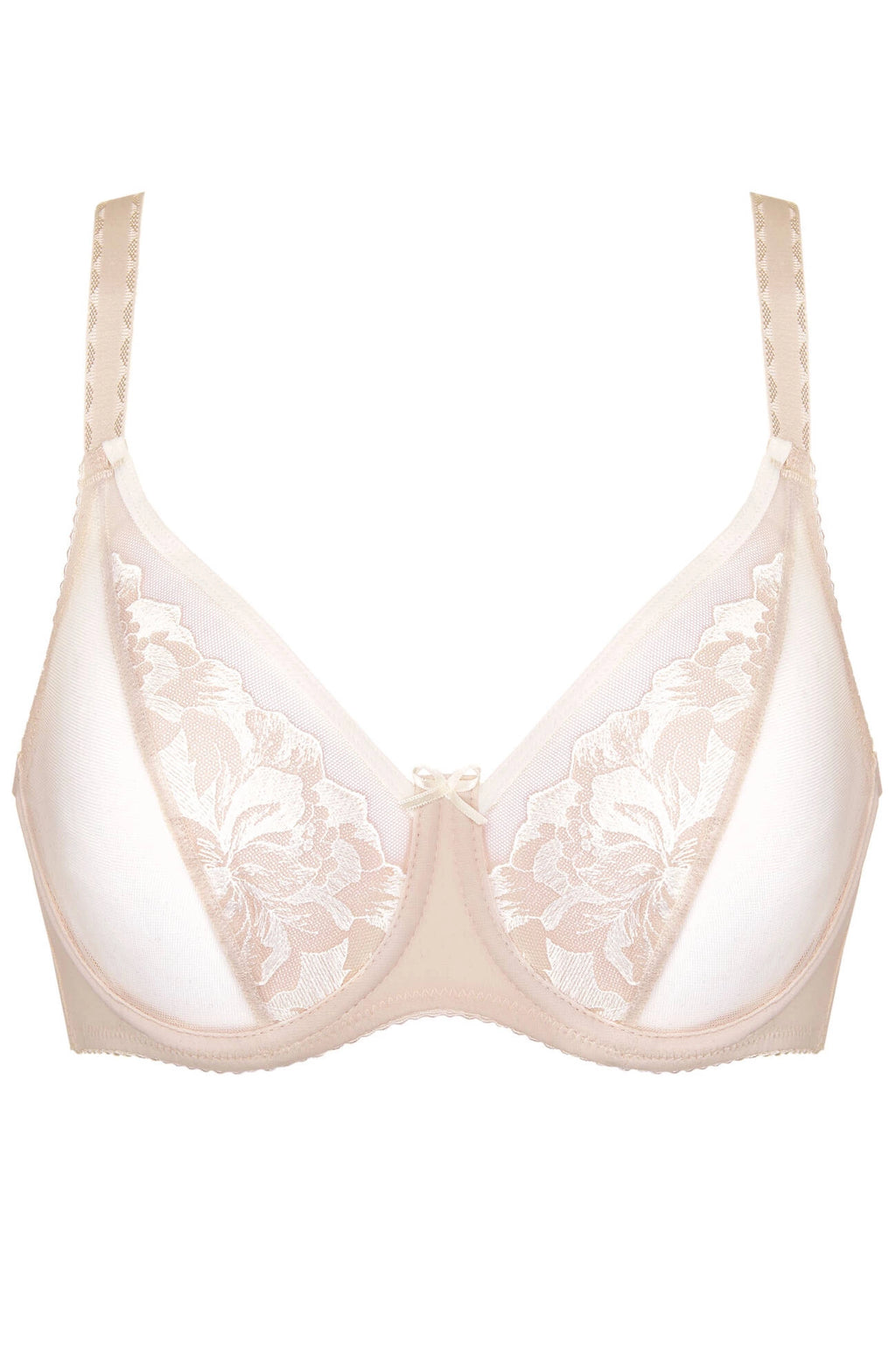 Egerie soft bra with embroidery beige (Discount Group A) | Gorteks | MySalvio