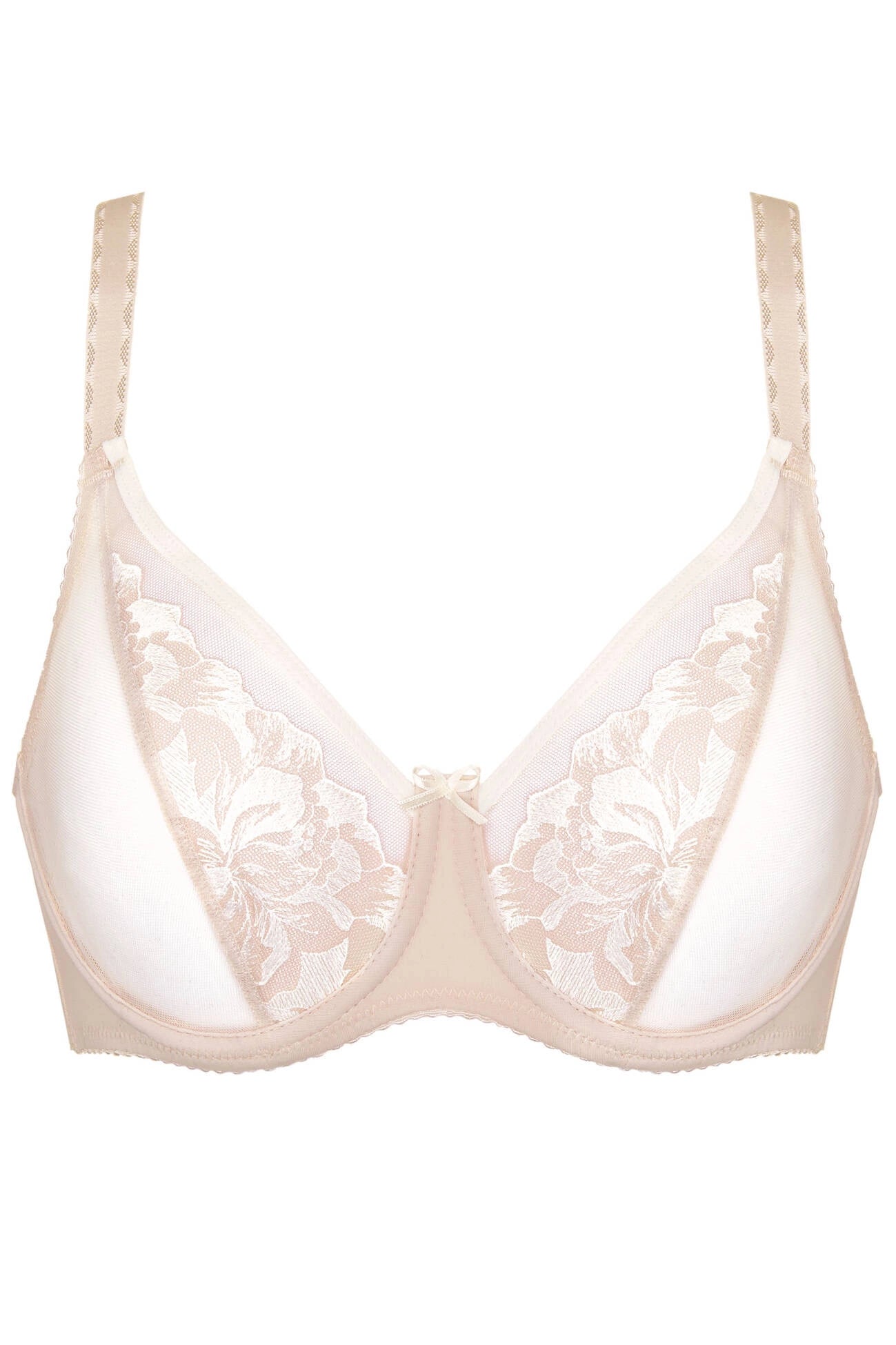 Egerie soft bra with embroidery beige (Discount Group A) | Gorteks | MySalvio