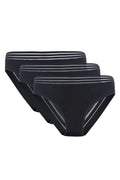 Mela black cotton briefs with lace back (3-pack) (Discount Group B) | Gorteks | MySalvio