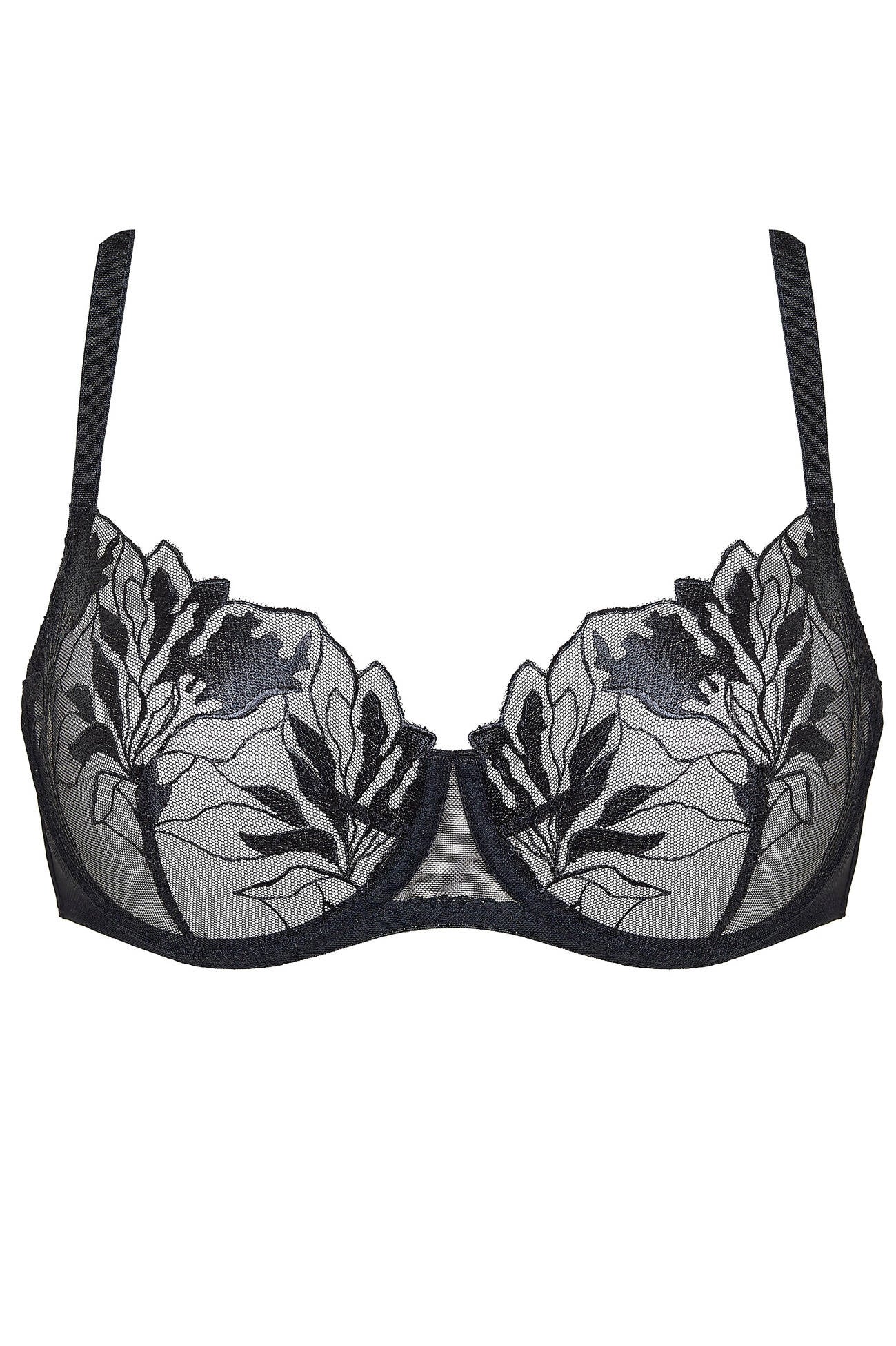 Coco soft bra with embroidery black (Discount Group A) | Gorteks | MySalvio