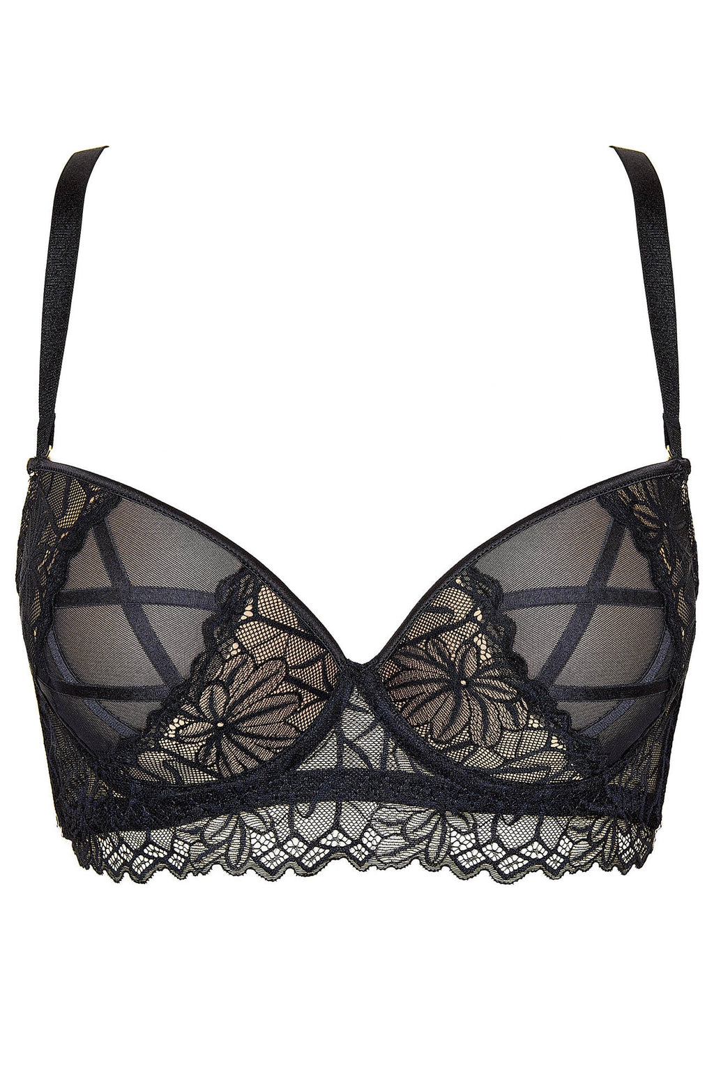 Chica push-up bra with lace (black) (Discount Group A) | Gorteks | MySalvio