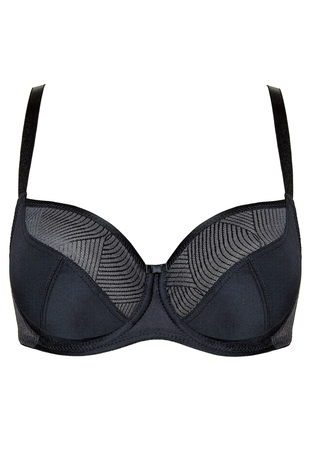 Laurel soft bra with geometric pattern black (Discount Group B) | Gorteks | MySalvio