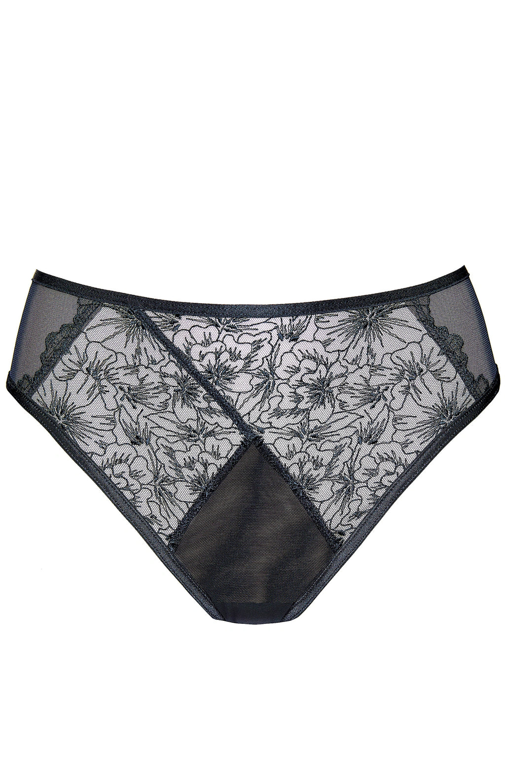 Noire Embroidered Thong (Black) (Discount Group B) | Gorteks | MySalvio