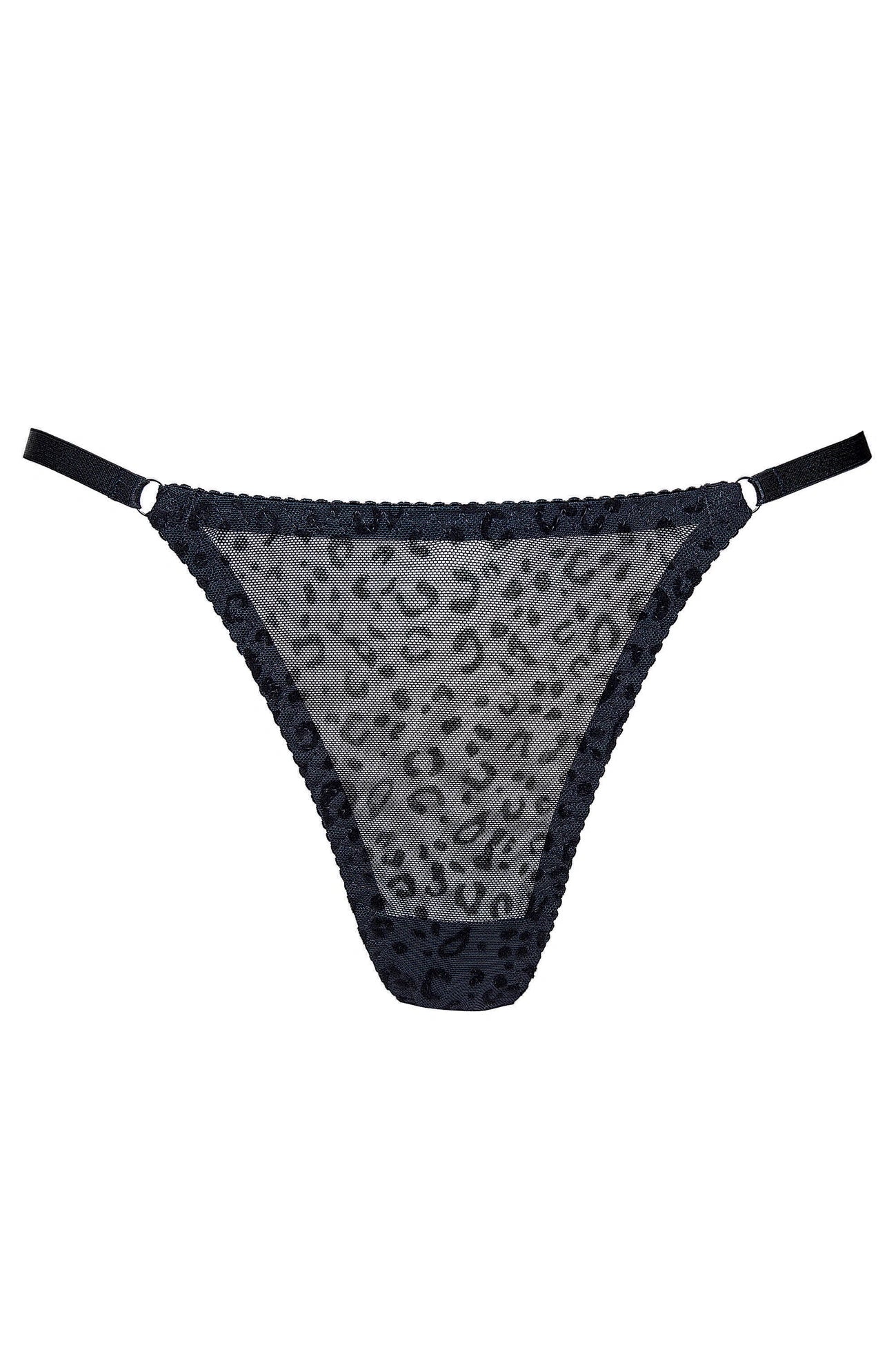 Lala leopard print thong black (Discount Group B) | Gorteks | MySalvio